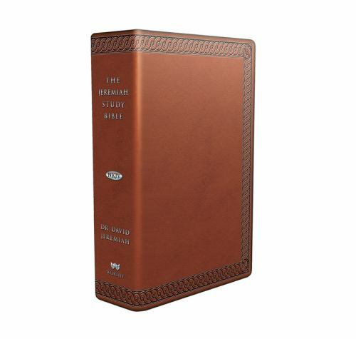 The Jeremiah Study Bible, NKJV: (Brown w/ burnished edges) LeatherLuxe® w/thumb