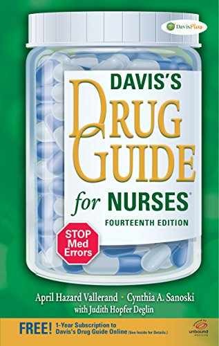 Davis’s Drug Guide for – Paperback, by April Hazard Vallerand – Very Good x