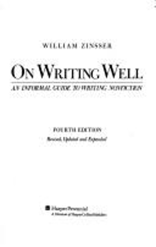 On Writing Well Paperback William Zinsser