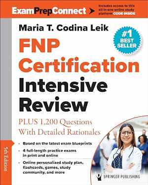FNP Certification Intensive Review: – Paperback, by Codina Leik MSN – Good z