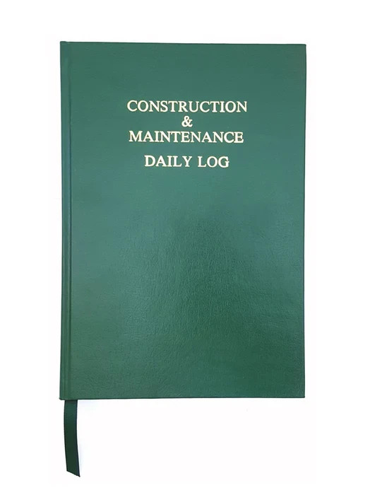 The Construction & Maintenance Daily Log Hardcover Book 400 pages New