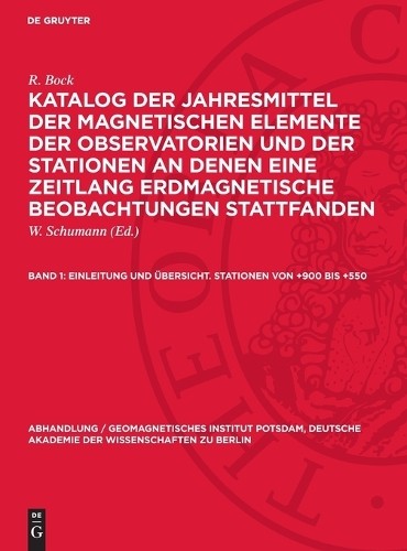 R Bock Einleitung Und Übersicht. Stationen Von +900 Bis +550 (Hardback)
