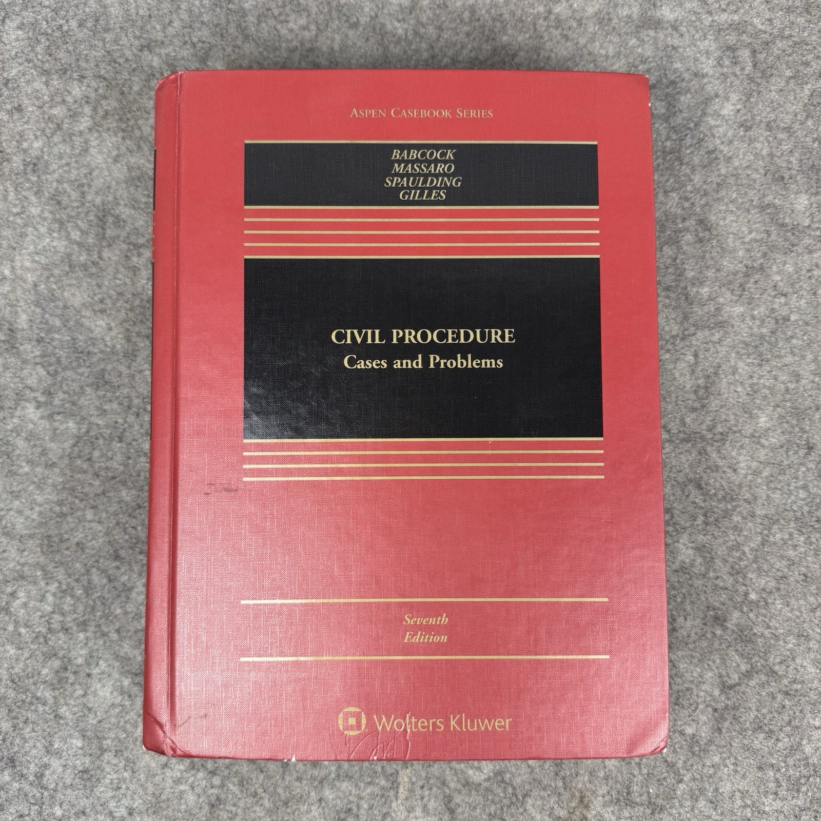 Aspen Casebook Ser.: Civil Procedure : Cases and Problems by Toni Marie Massaro,