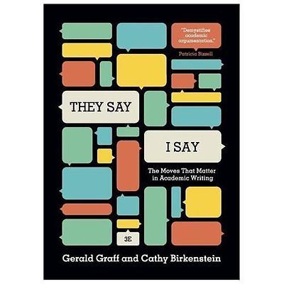 ‘They Say / I Say’: The Moves That Matter in Ac- 9780393935844, Graff, paperback