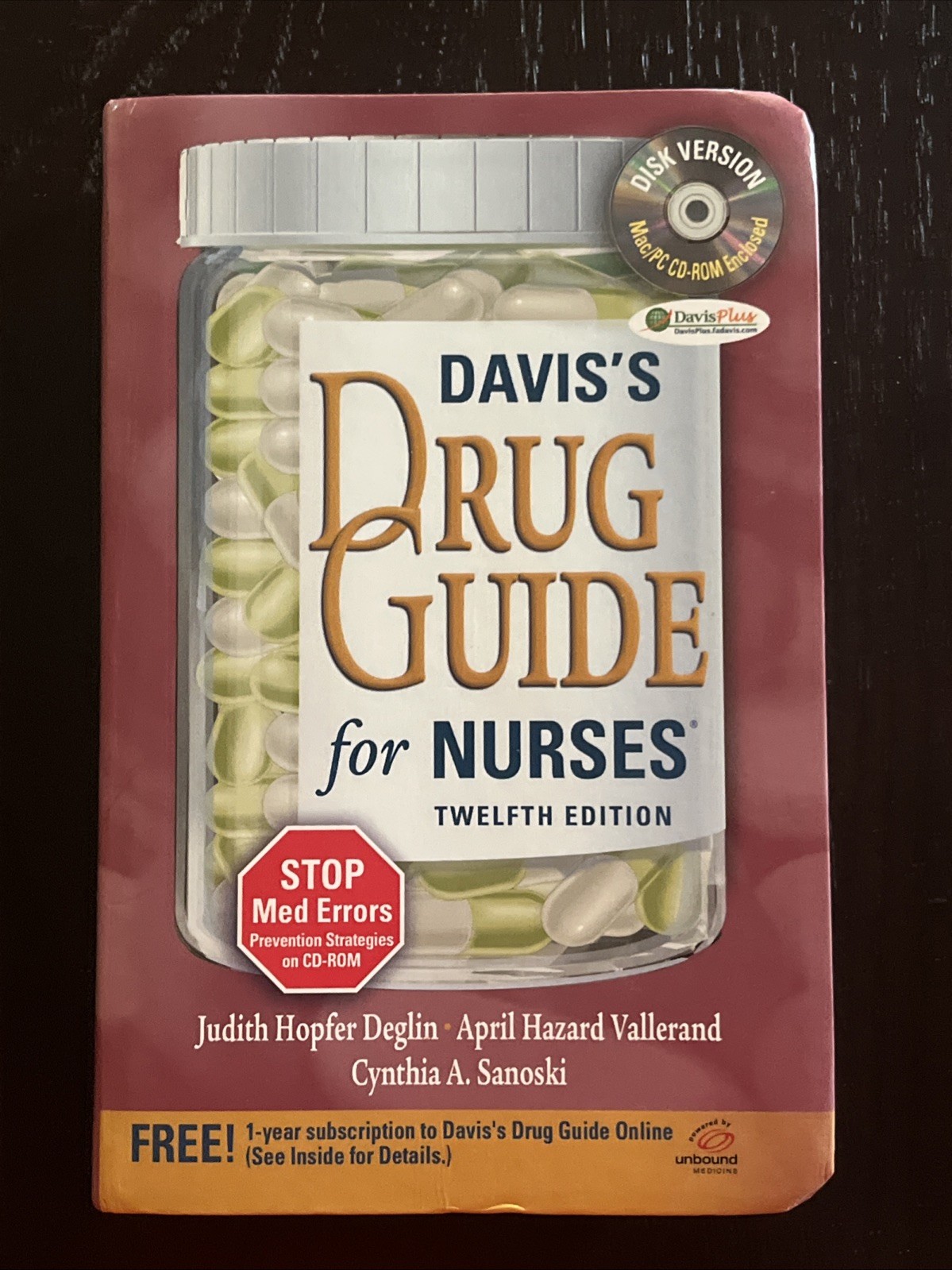 Davis’s Drug Guide for Nurses by Vallerand, Deglin 12th Edition NO CD-ROM