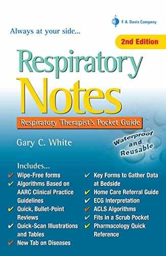 Respiratory Notes: Respiratory – Spiral-bound, by White MEd RRT – Acceptable