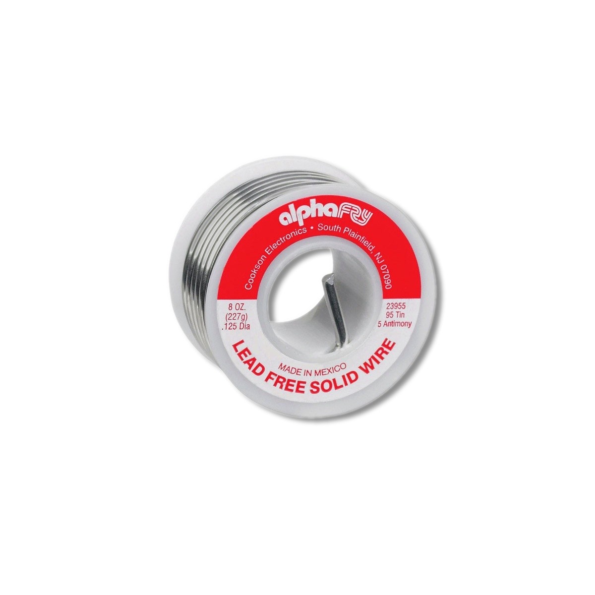 Alpha Fry 8 oz Lead-Free Solid Wire Solder 0.125 in Tin/Antimony 23955